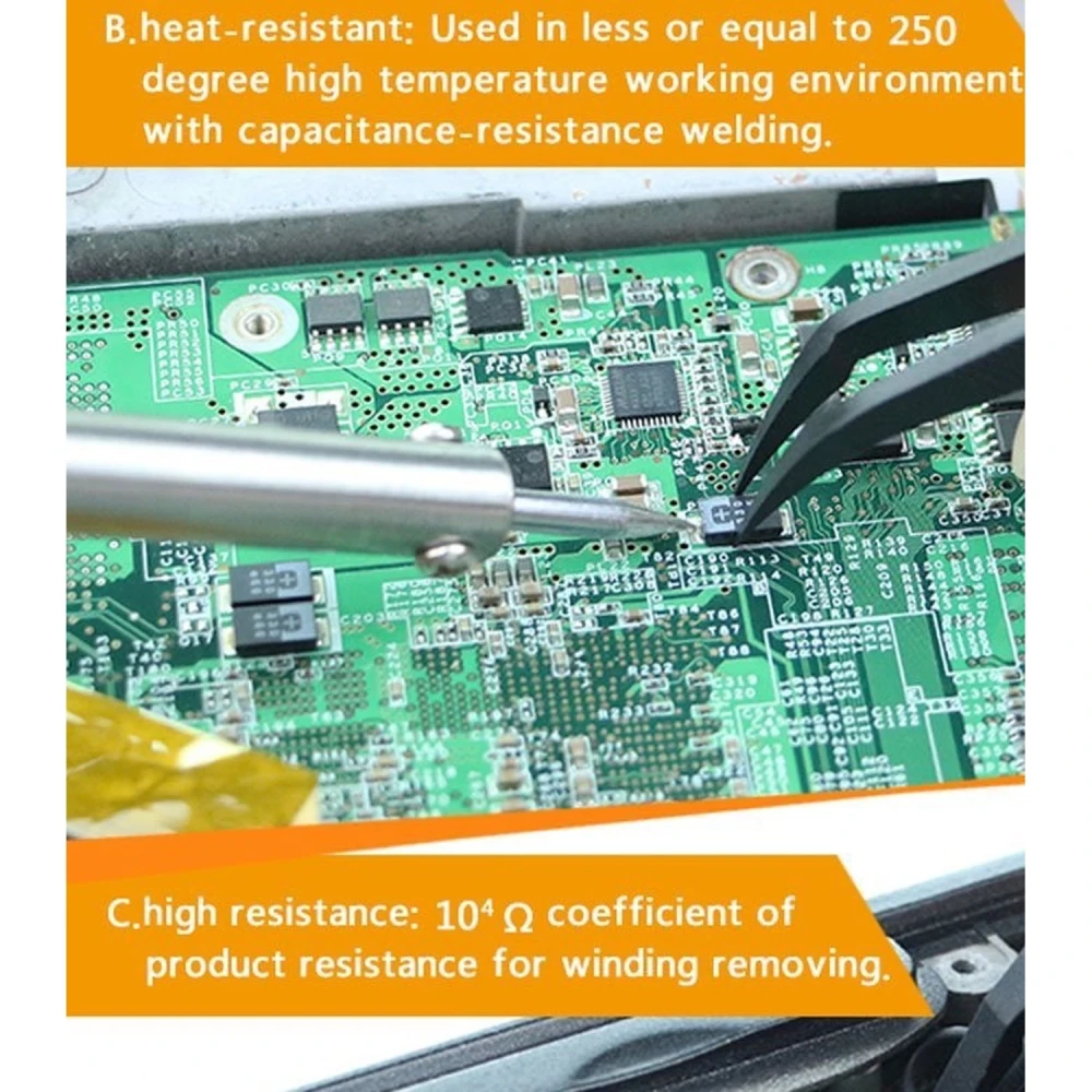 Pinzas de precisión JM-T11 para electrónica con resistencia al calor y antiestáticas