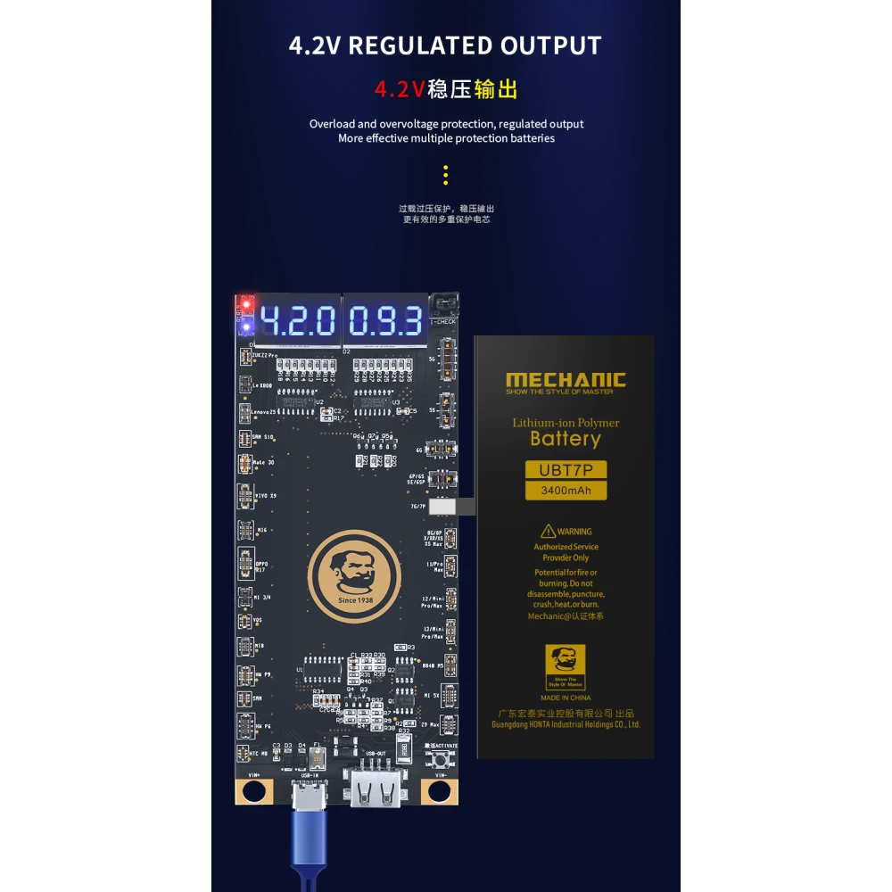 Placca di attivazione batteria Mechanic BA27 per iPhone e Android