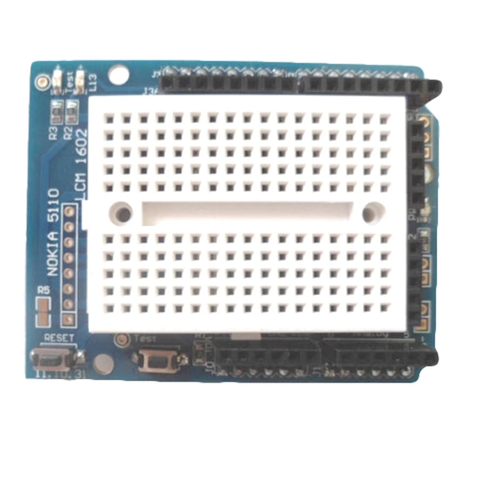 Protoshield con mini breadboard per Arduino