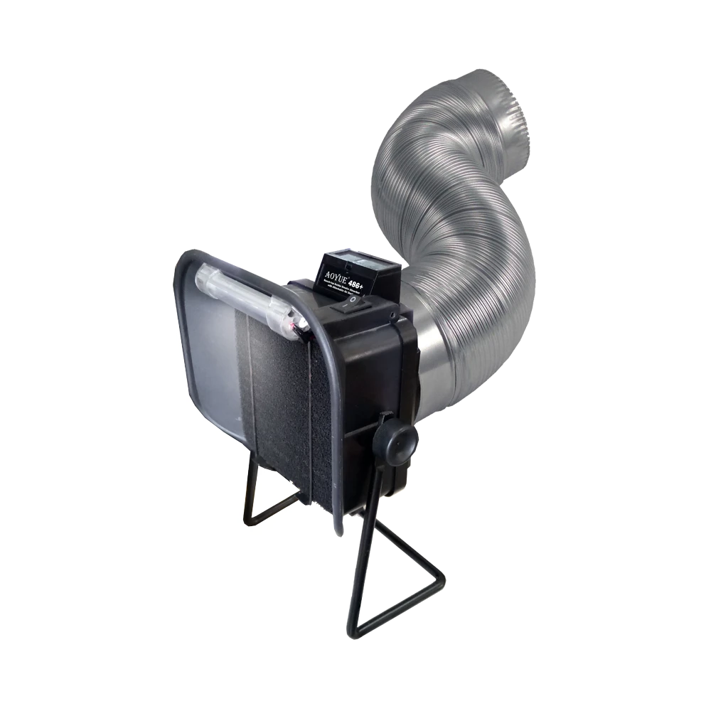 Piattaforma di riparazione SMD con aspiratore fumi Aoyue 486 Plus con tubo aspirazione