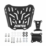 Portapacchi Posteriore Zontes 150X / 125X — Griglia Portabagagli in Ferro 4 mm, Nero