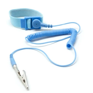 Bracciale antistatico regolabile con cavo di messa a terra per elettronica