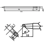 Punta saldatore Aoyue LF-3BCM con resistenza inclusa per stazioni di saldatura