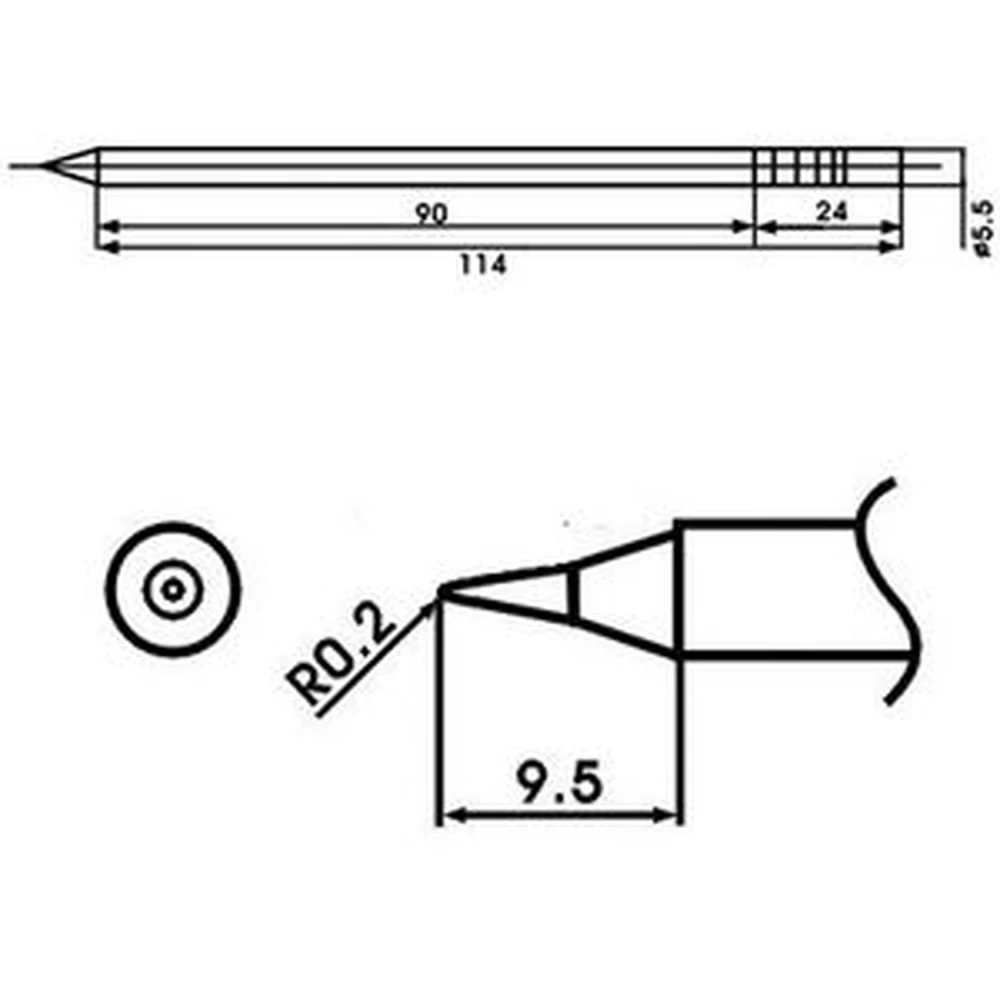 Punta saldante Aoyue LF-I con resistenza inclusa - ricambio originale