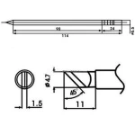 Punta saldatore Aoyue LF-K con resistenza inclusa - ricambio originale
