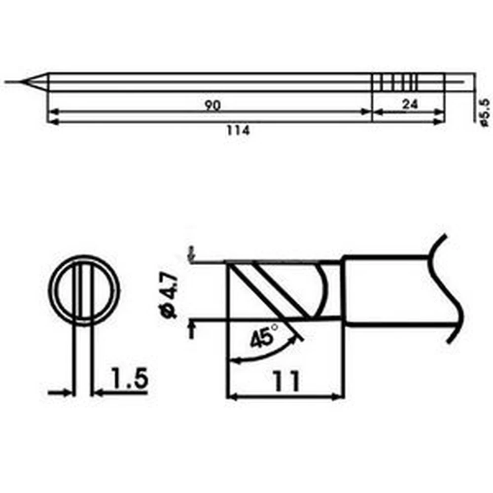 Punta saldatore Aoyue LF-KL con resistenza inclusa per stazioni di saldatura