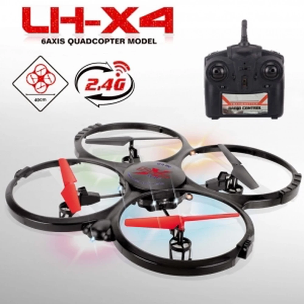 Quadricottero LH-X4 2,4ghz 4 canali con 6 assi e giroscopio, dimensione 32,5cm