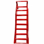 Rampe in Acciaio per Auto 2 Tonnellate (4.400 lbs) — Set da 2 Rampe di Servizio Portatili per Cambio Olio e Manutenzione, Rosse TSX TOOL