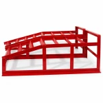 Rampe in Acciaio per Auto 2 Tonnellate (4.400 lbs) — Set da 2 Rampe di Servizio Portatili per Cambio Olio e Manutenzione, Rosse TSX TOOL