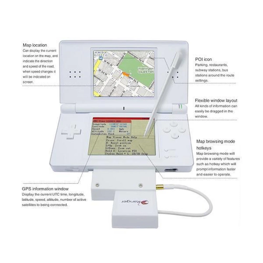 Ranger NDS GPS System per Nintendo DS Lite - Navigazione GPS innovativa