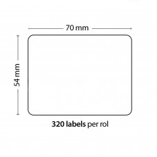 Roll Di 320 Etichette Adesive 70mm-54mm Per Dymo Compatible 99015