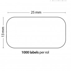 Roll Di 1000 Etichette Adesive 25mm-13mm Per Dymo Compatible 11353