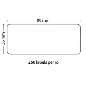 Rotolo da 260 etichette adesive compatibili con Dymo 99012 89x36mm