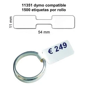 Rotolo etichette adesive compatibile Dymo 11351 - 1500 pz 54x11mm