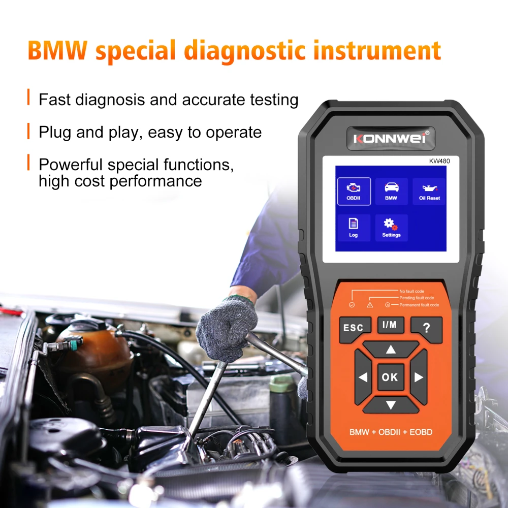 Scanner diagnostico BMW Konnwei KW480 - strumento OBD2 per BMW