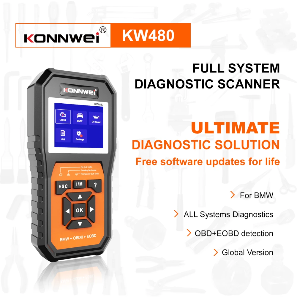 Scanner diagnostico BMW Konnwei KW480 - strumento OBD2 per BMW