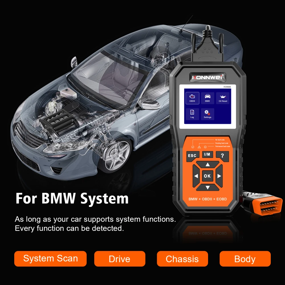 Scanner diagnostico BMW Konnwei KW480 - strumento OBD2 per BMW