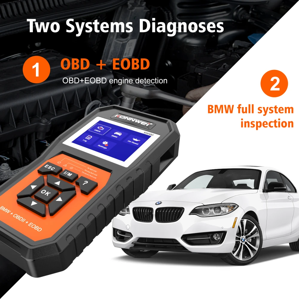 Scanner diagnostico BMW Konnwei KW480 - strumento OBD2 per BMW