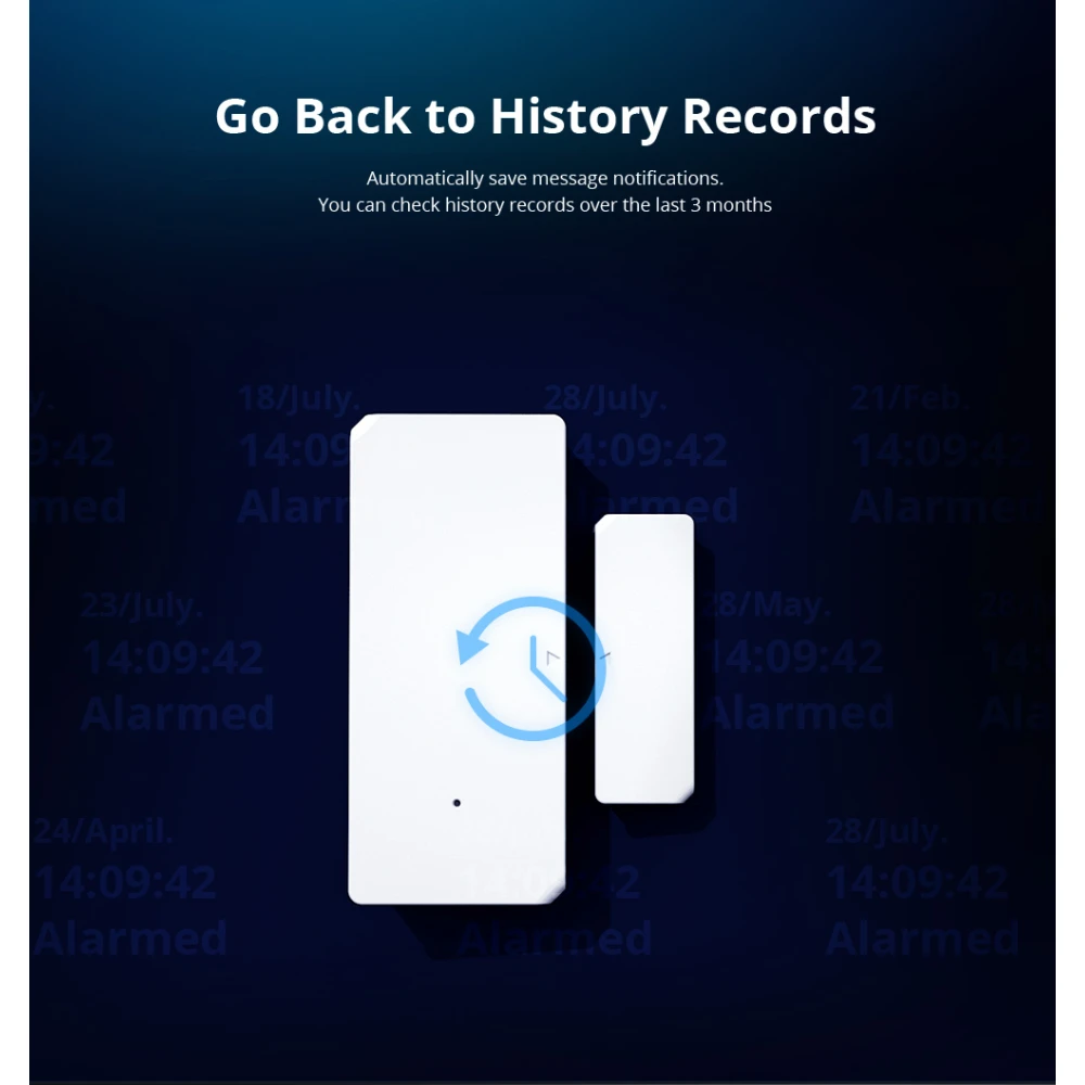 Sensore porta finestra wireless SONOFF DW2 RF per allarme casa