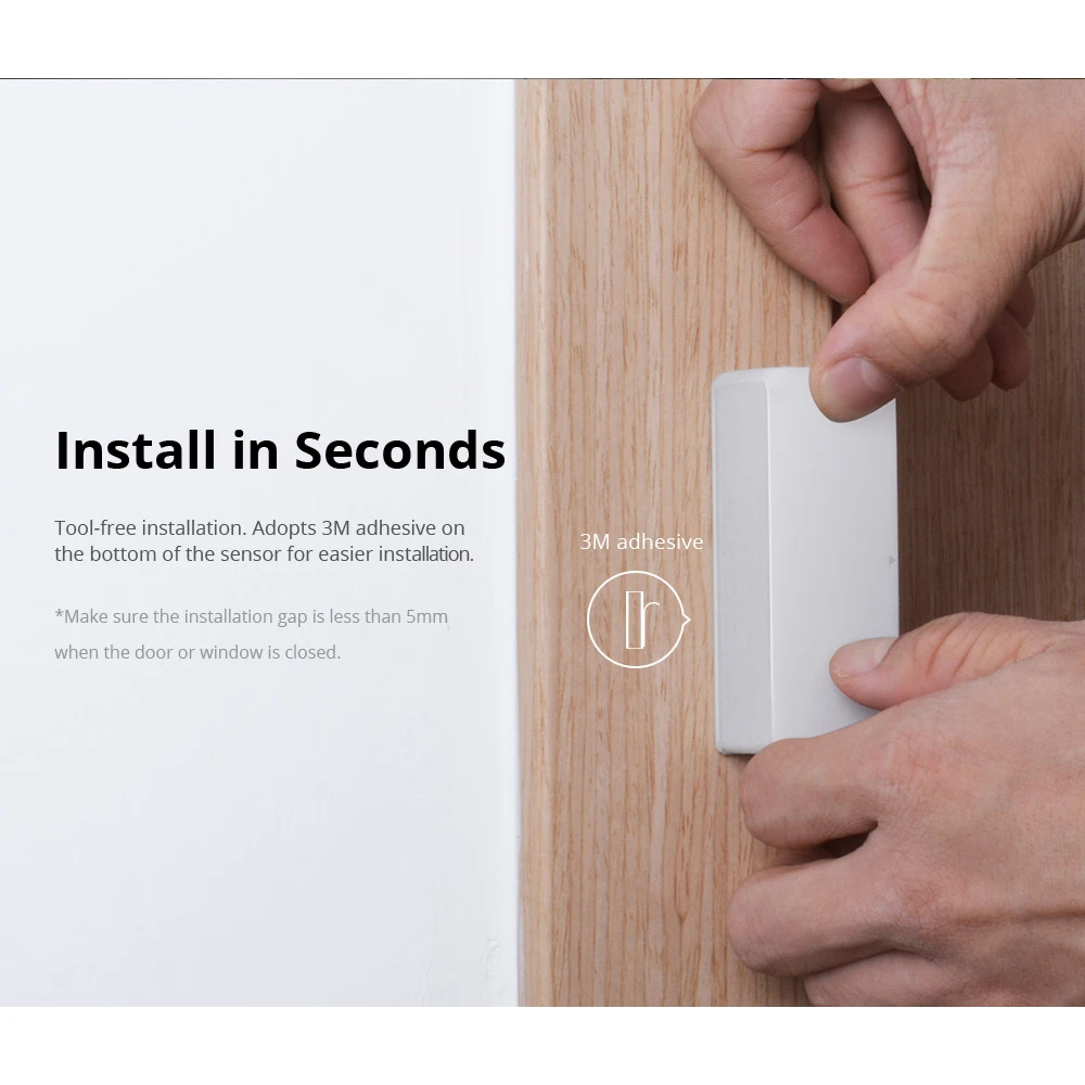 Sensore porta finestra wireless SONOFF DW2 RF per allarme casa