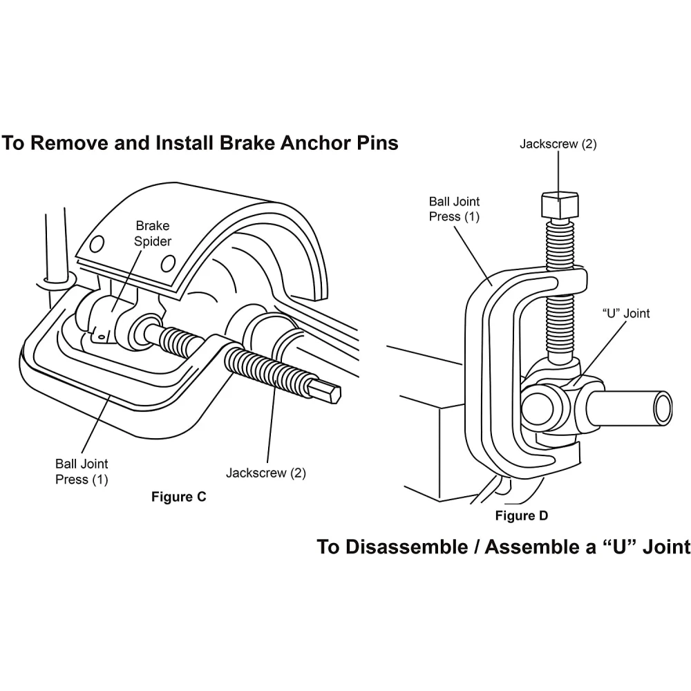 Set 10 pz estrattore e installatore testine e silentblock 4x4 per fuoristrada