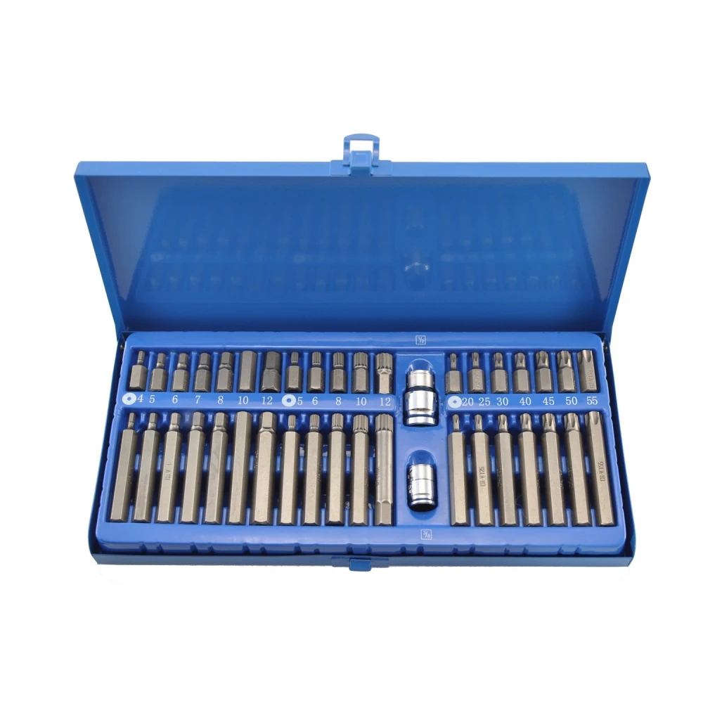 Set 40 pz punte Torx per viti esagonali Bit 1/2'' 3/8'' per auto