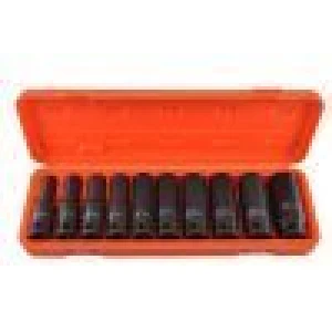 TSX TOOL Set da 10 bussole a impatto lunghe 1/2 10-24mm TSX TOOL per officina