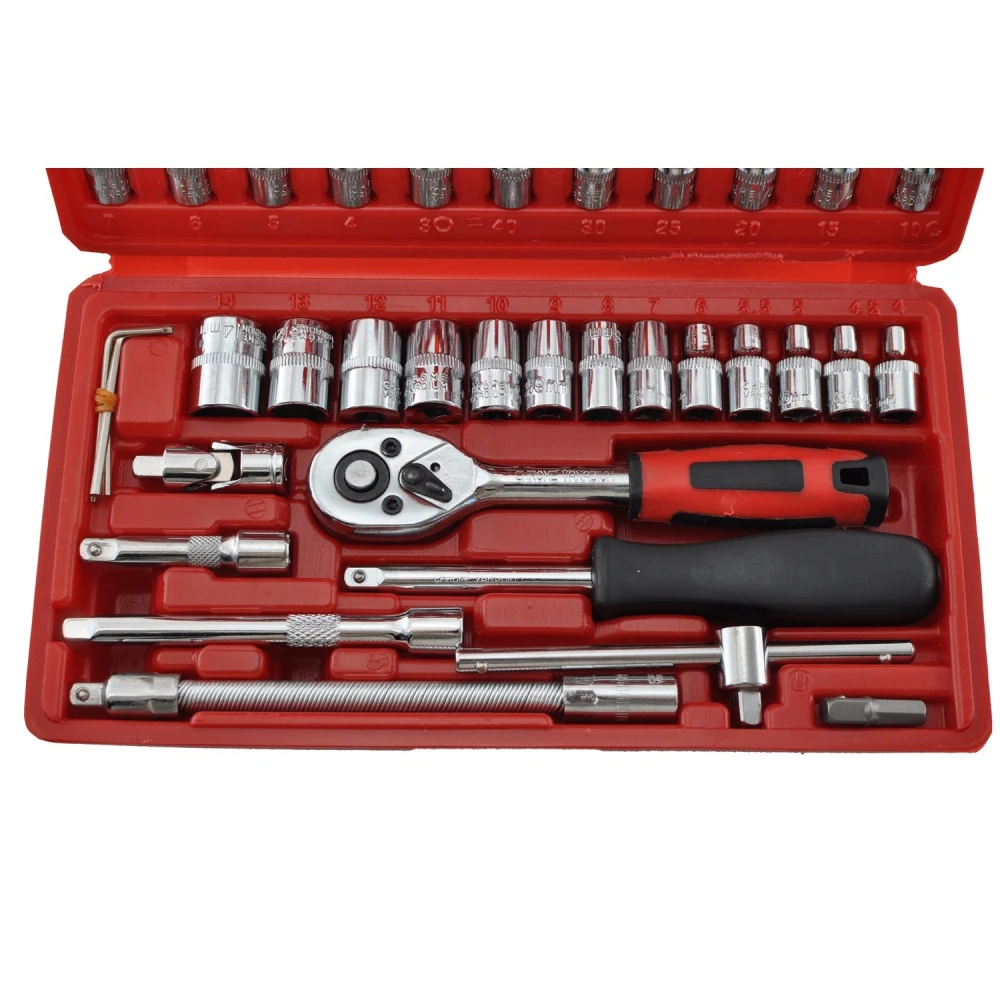 Set chiavi a bussola esagonali 1/4 46 pezzi TSX TOOL per auto e fai da te