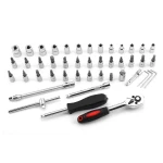 Set chiavi a bussola esagonali 1/4 46 pezzi TSX TOOL per auto e fai da te