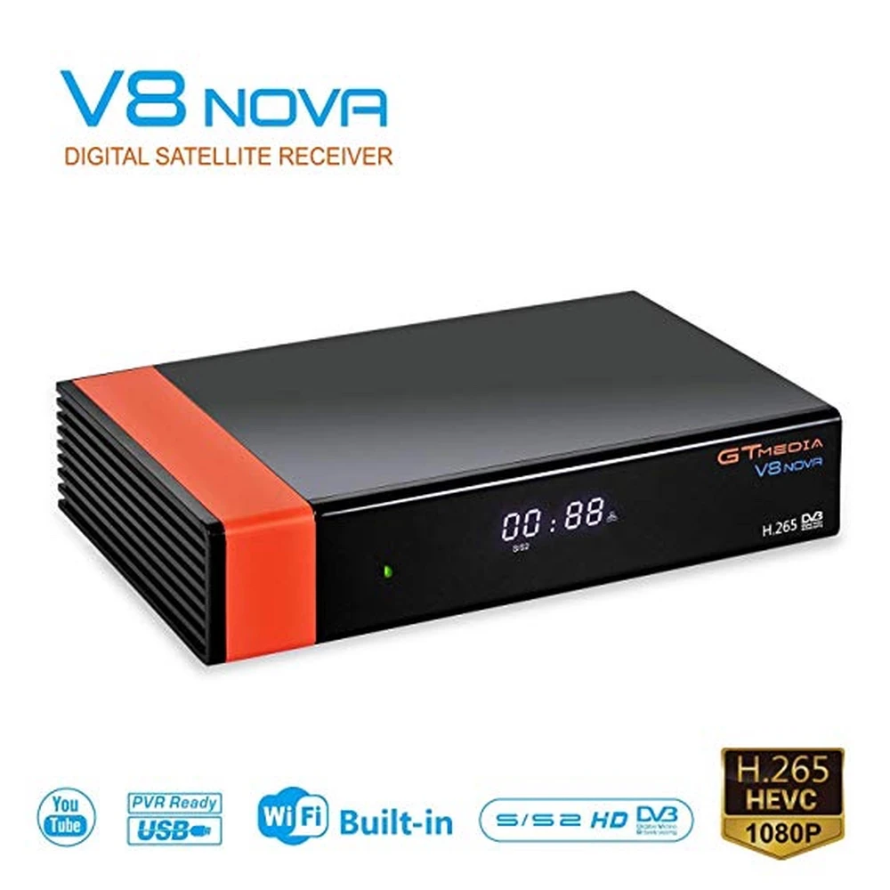 Decoder satellitare Freesat V8 Nova HD wifi con adattatore incluso
