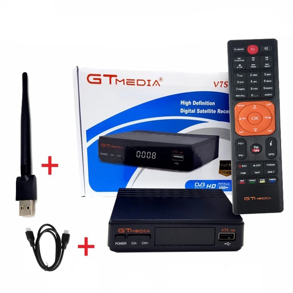 Ricevitore satellitare GTMEDIA Freesat V7S HD con USB WiFi