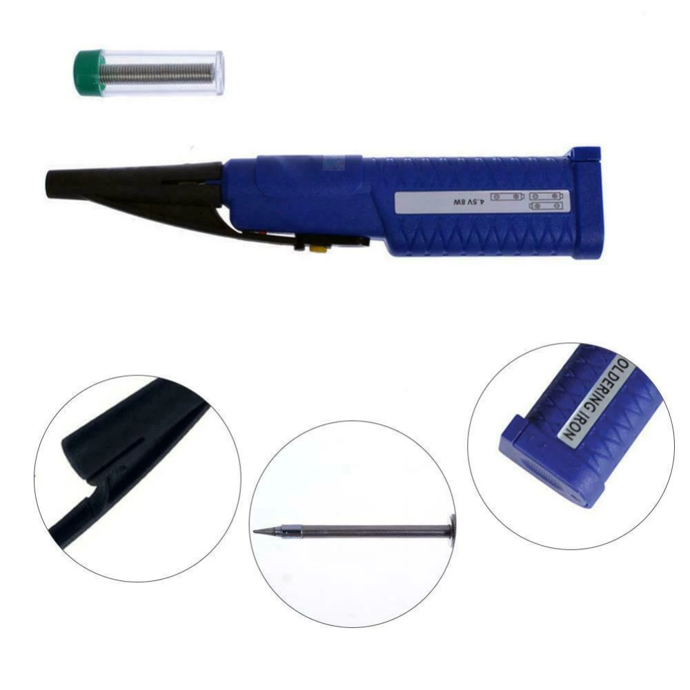 Vista frontal del soldador portátil a batería 8W satkit