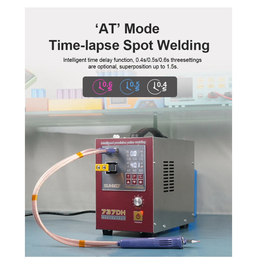 Saldatrice a punti Sunkko 737DH per batterie al litio 18650 14500 21700