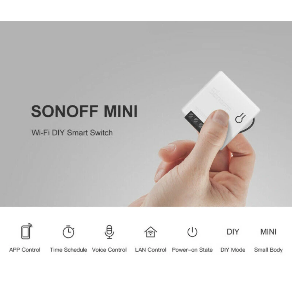 Sonoff Mini Wifi Smart Switch con aplicación móvil para control remoto
