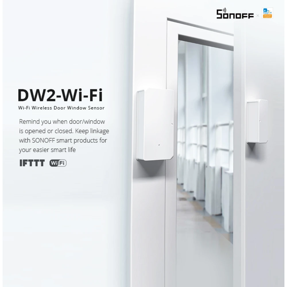 SONOFF SDW2 sensore di apertura per porta e finestra WiFi wireless