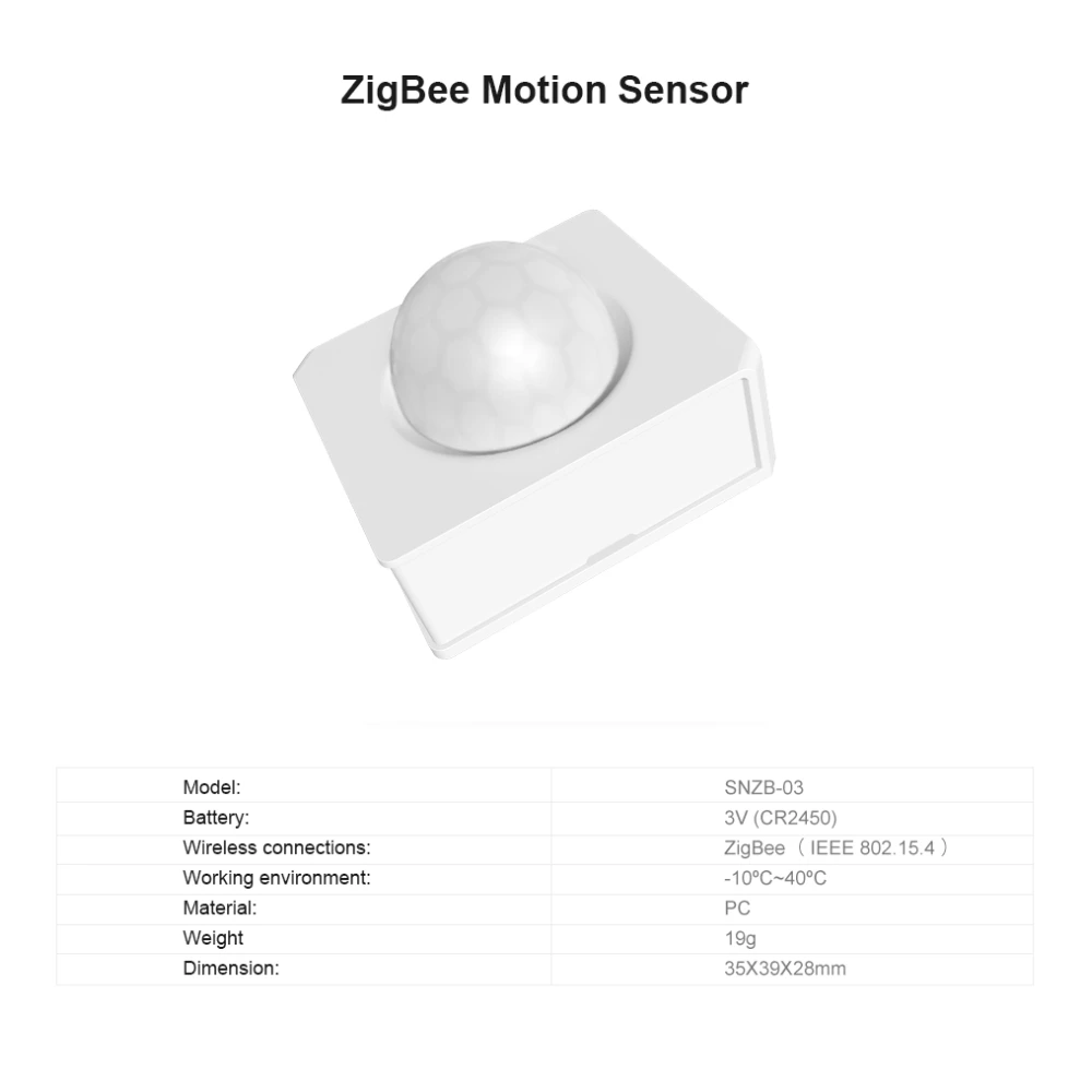 SONOFF SNZB-03 Sensore di movimento ZigBee - Controllo intelligente e rilevamento preciso