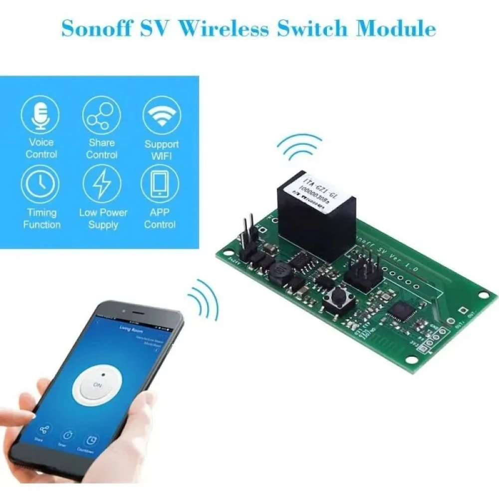 SONOFF SV interruttore wireless WiFi a bassa tensione per domotica