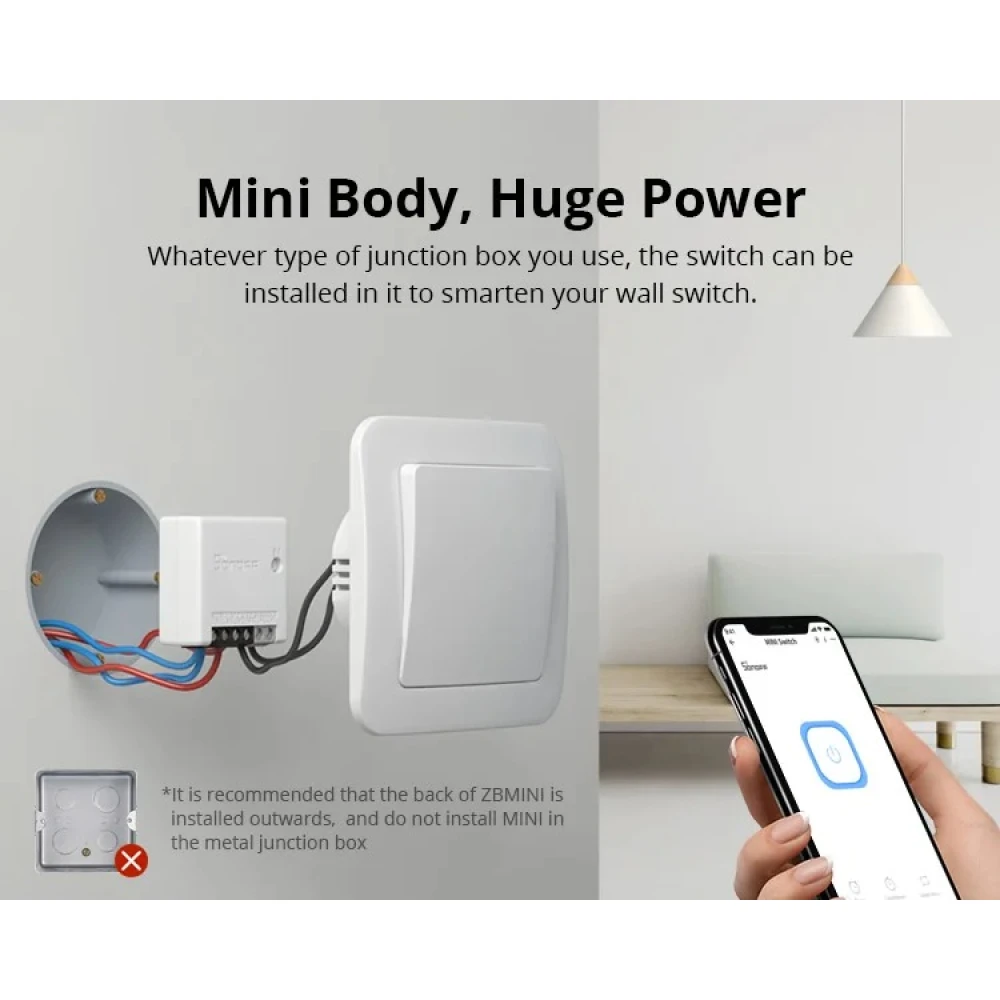 SONOFF ZBMINI ZigBee Interruttore Smart Mini per Controllo Luci 2 Vie
