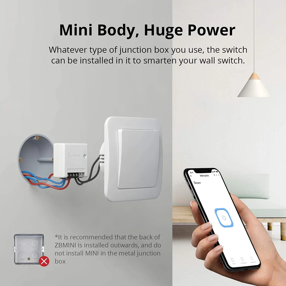 SONOFF ZBMINI ZigBee Interruttore Smart Mini per Controllo Luci 2 Vie