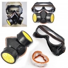 Spray Paint Twin Cartridge Respirator Mask/Goggles Paint Kit Verniciatura Fumi Esausti