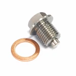 Tappo di Scarico Olio Magnetico Acciaio Inox M12 x 1,25 con Rondella - Coppa Olio Auto Moto