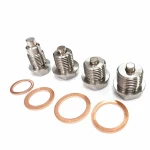Tappo Scarico Olio Magnetico Acciaio Inox M20 x 1,5 con Rondella - Coppa Auto Moto