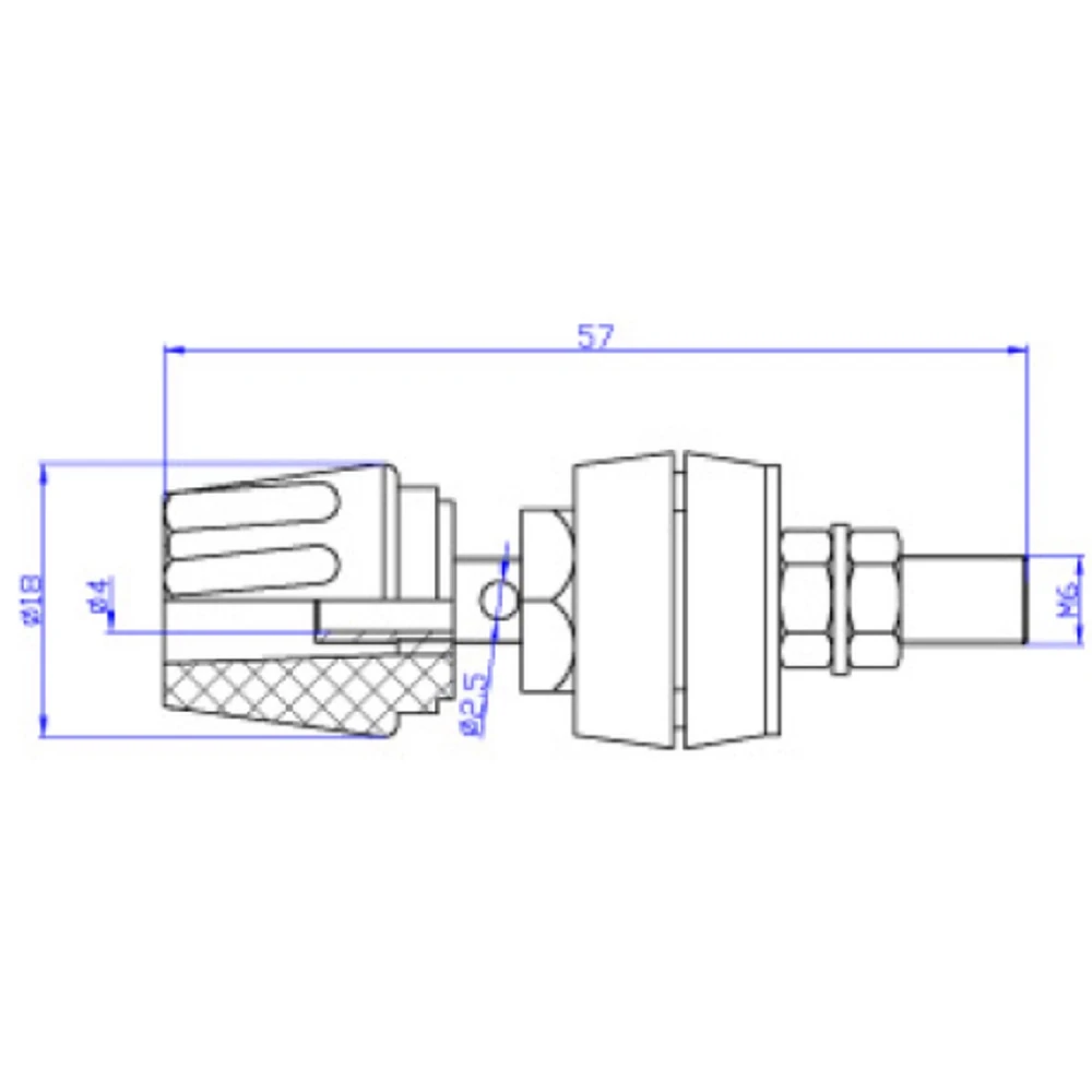 Terminali femmina 4mm rosso nero 60V 50A pack 2 Amass per pannello