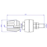 Terminali femmina 4mm rosso nero 60V 50A pack 2 Amass per pannello