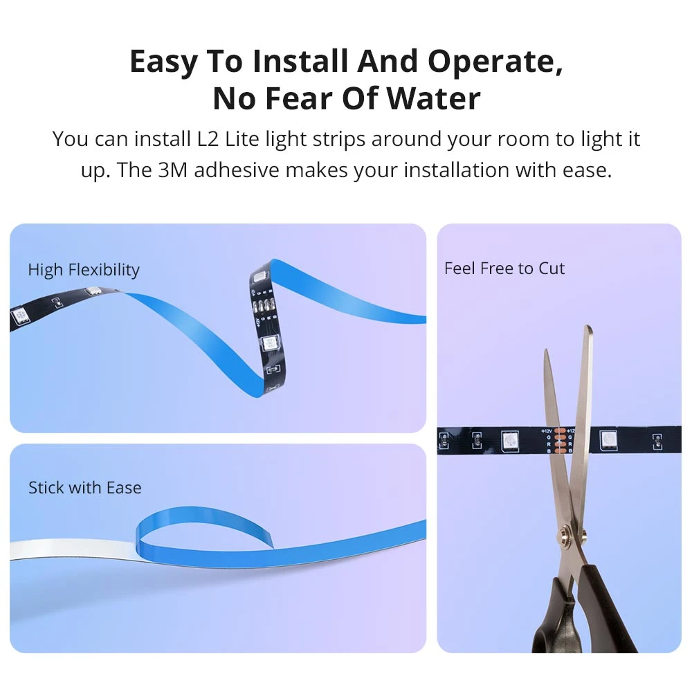 Striscia LED intelligente WiFi SONOFF L2 Lite 5 metri con telecomando e app