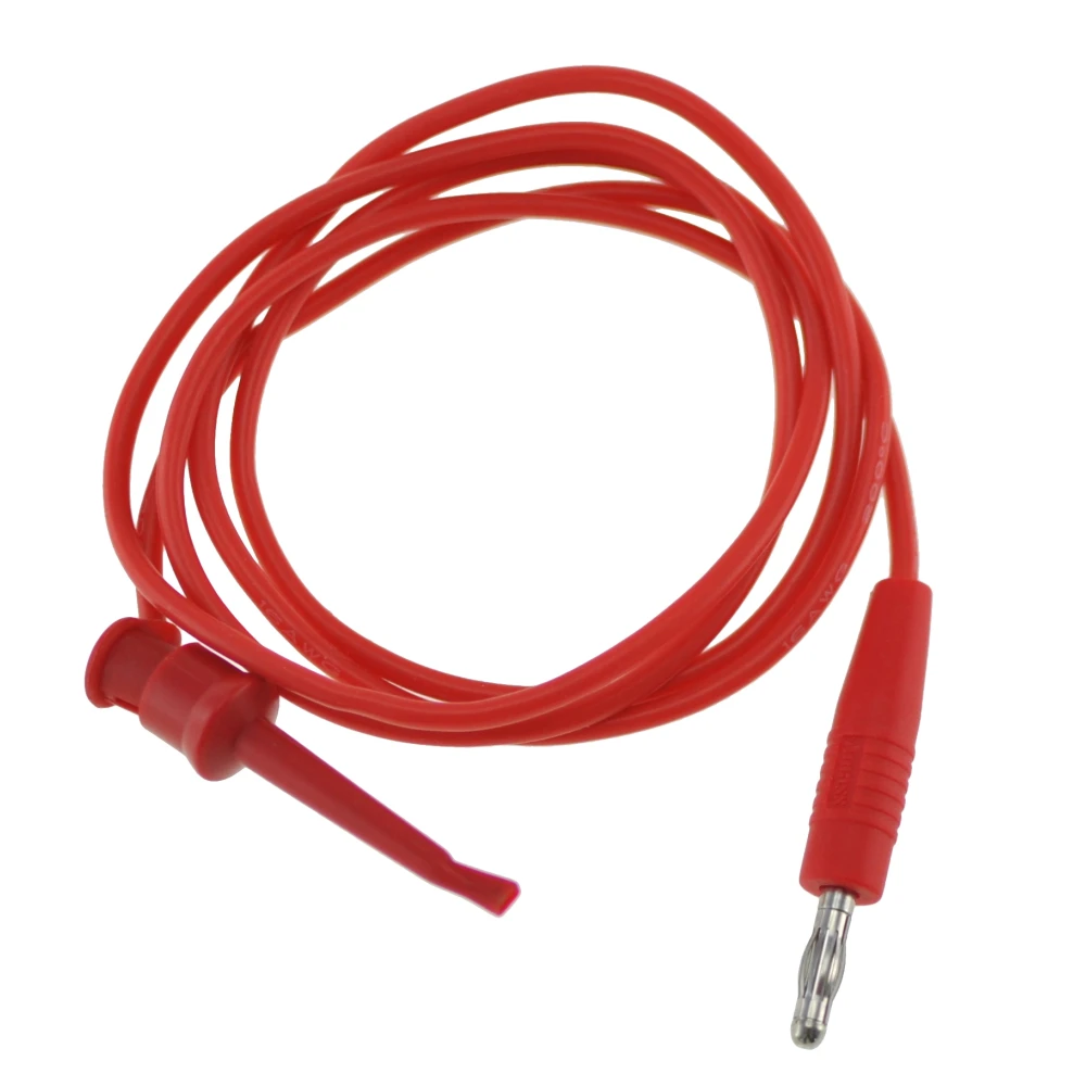 Tl22080 Cavo di prova con gancio e banana 1 metro 16AWG rosso Satkit