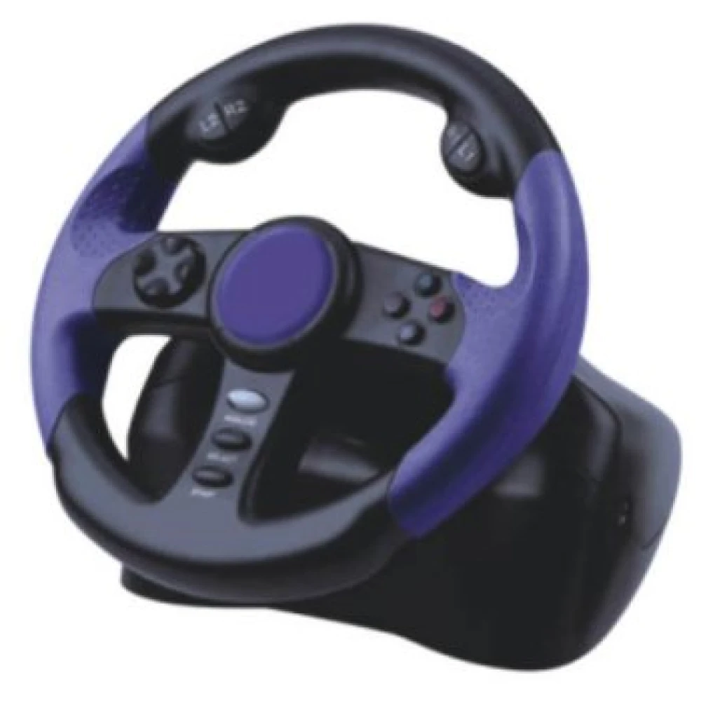 Volante da corsa per Playstation 2 con pedali e tecnologia Dual Shock