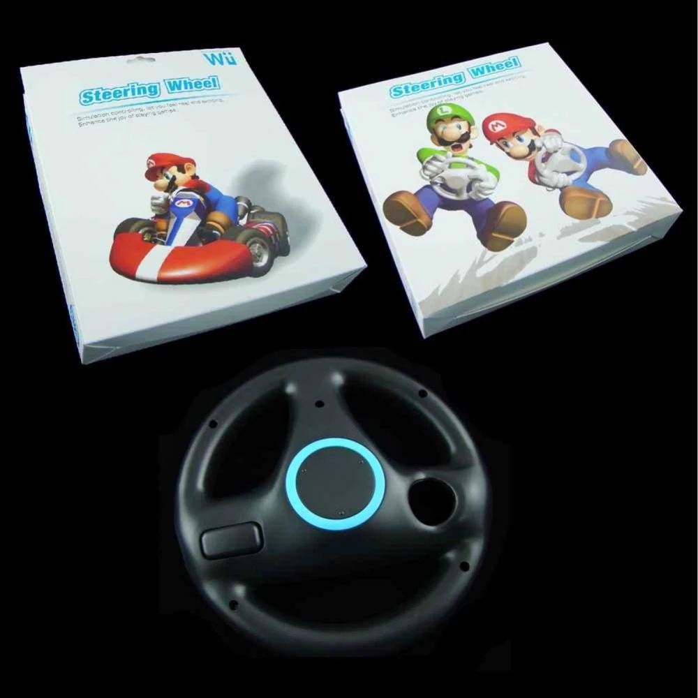 Volante per Wiimote Wii Wheel nero per giochi di guida realistici