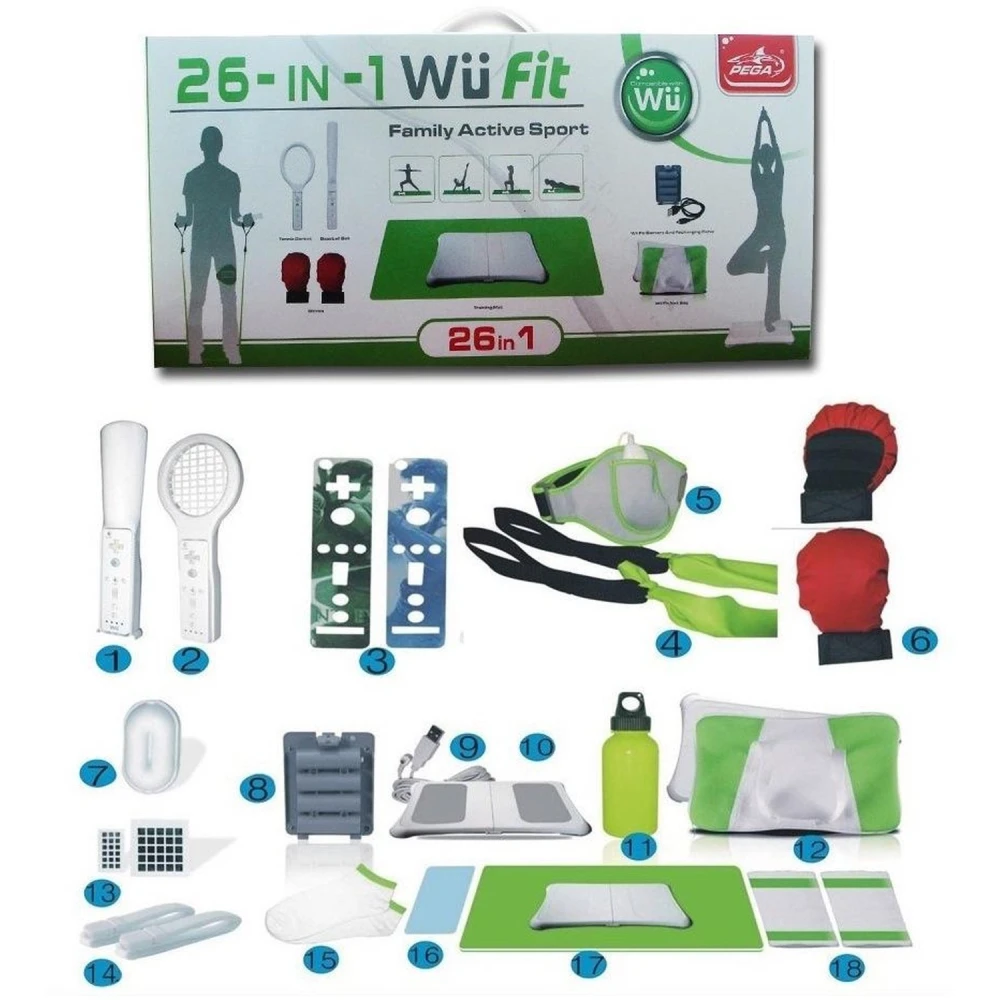 Wii Fit 26 in 1 Family Active Sports Pack - Kit completo di accessori per Wii Fit