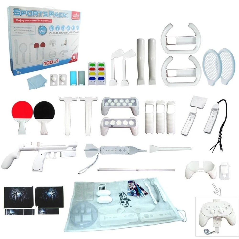 Wii Motion Plus 100in1 Sports Pack - set completo di accessori per Nintendo Wii
